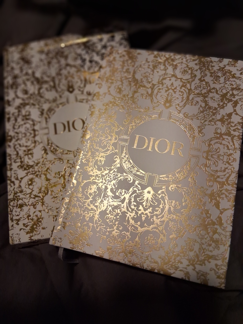 Dior White and Gold Notebook